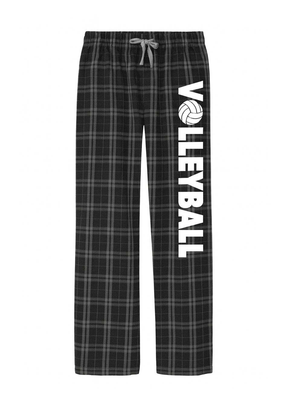 Black & White Checkered Volleyball Flannel Pants